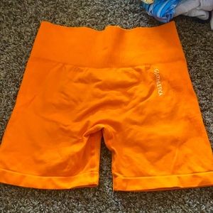 Orange athletic shorts